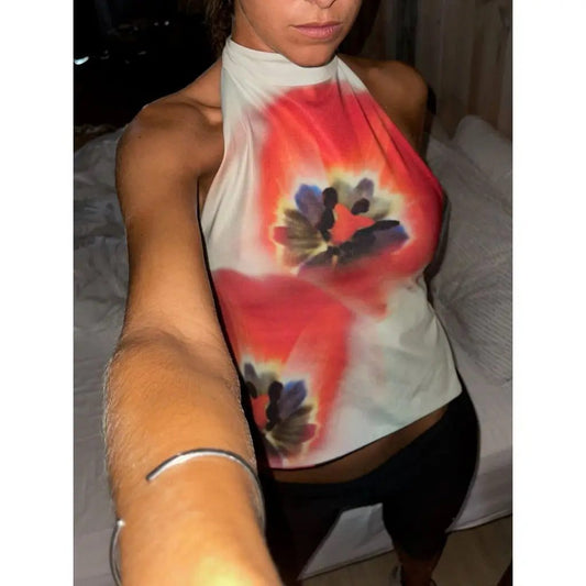 Women’s Halter Neck Crop Tops Summer