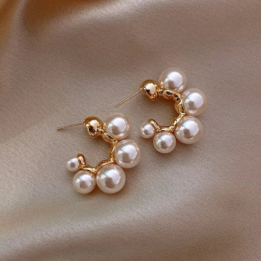 Elegant Imitation Pearl Dangle Earrings for Weddings