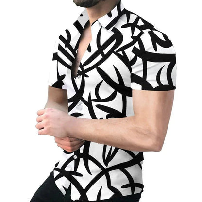 2024 Men's Hawaiian 3D Print Short Sleeve Shirt