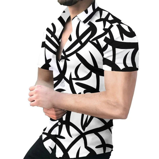 2024 Men's Hawaiian 3D Print Short Sleeve Shirt