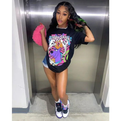 Casual Black T-Shirts for Women Summer 2023