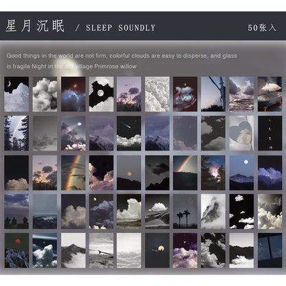 50 Sheets Washi Paper Stickers for Scrapbooking