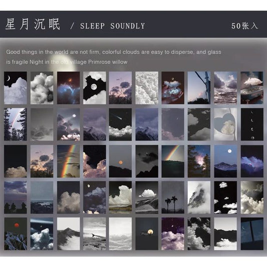 50 Sheets Washi Paper Stickers for Scrapbooking