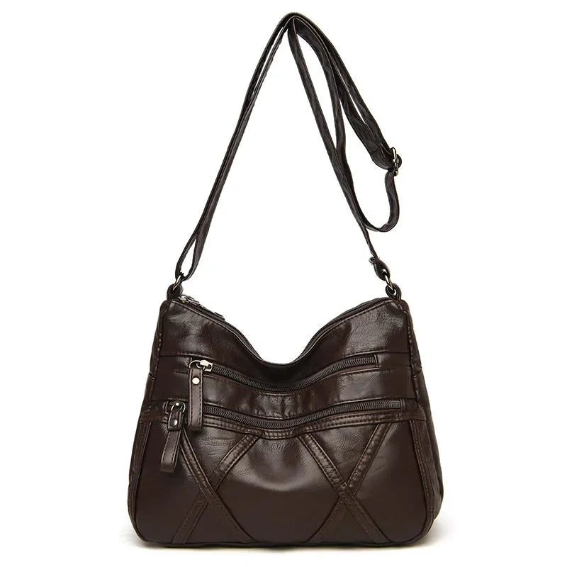 Luxury Vintage Soft Leather Crossbody Handbag