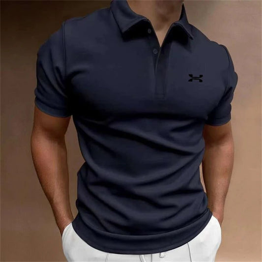 Men's Solid Color Polo Shirt for Golf