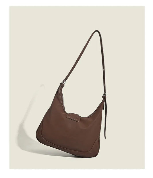 Vintage Suede Shoulder Bag for Women