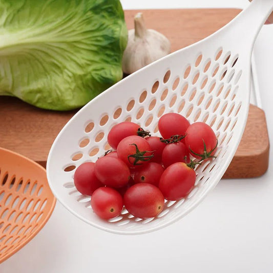 Nonstick Slotted Spoon Colander for Easy Draining