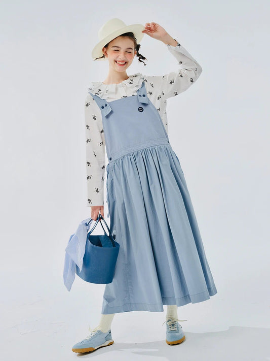 2024 Women's Cotton Letter Strap Dress