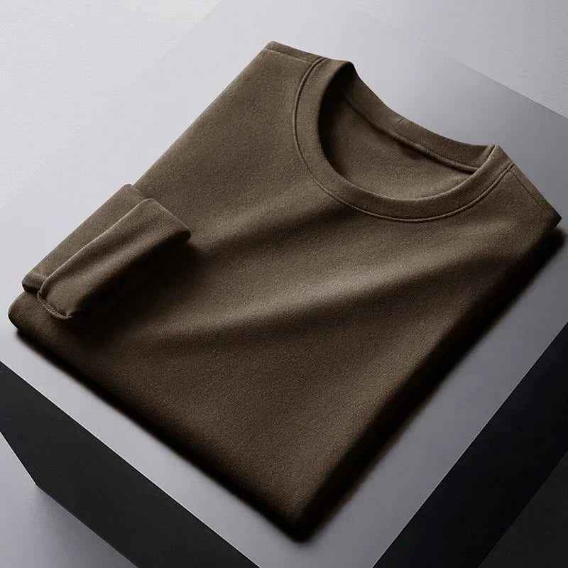 Men's Thermal Long Sleeve Velvet Undershirt