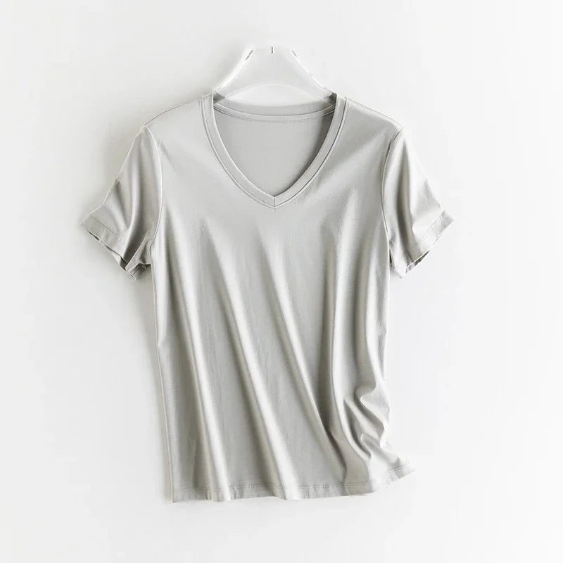 Luxury Silk Cropped T-Shirts for Women