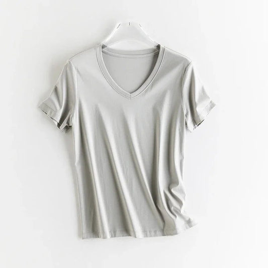 Luxury Silk Cropped T-Shirts for Women