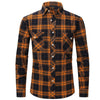 Men's Plaid Flannel Shirt Long Sleeve XXL