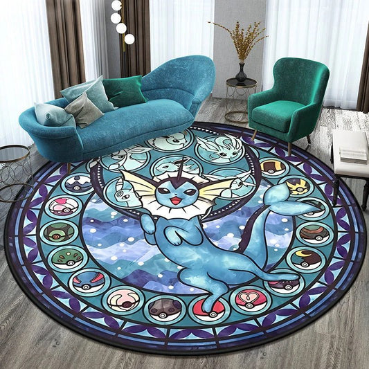 HD Printed Round Carpet for Living Room