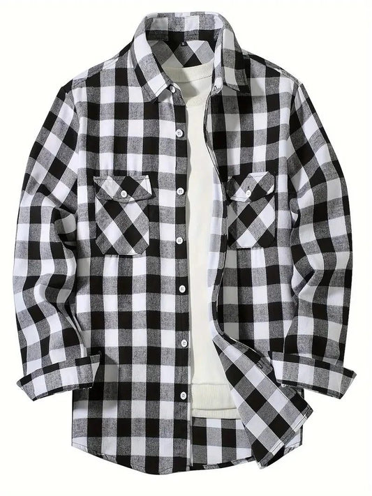 Classic Plaid Flannel Shirt for Men