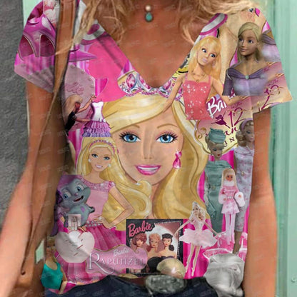 Stylish V-Neck Summer T-Shirt for Women