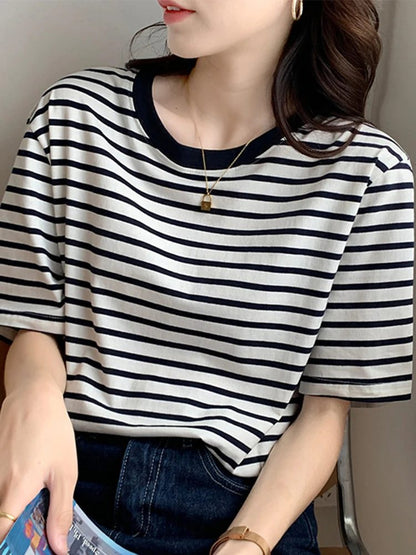 2024 Summer Women’s Striped Long Sleeve Tee