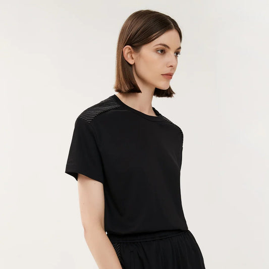 Premium Women's Pima Cotton Black T-Shirt