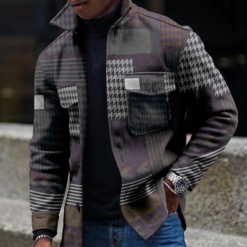 Men's Casual Flannel Jacket for Winter 2024