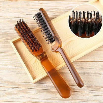 Portable Foldable Boar Bristle Hair Comb