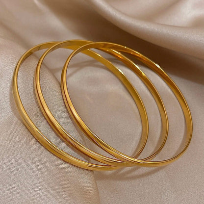 3pcs Waterproof Gold Plated Bangle Bracelets