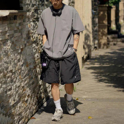 Men's Quick-Drying Multi-Pocket Casual T-Shirt