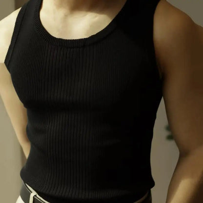 Men's Slim Fit Ribbed Summer Tank Top