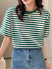 Vintage Striped T-Shirt for Women Summer