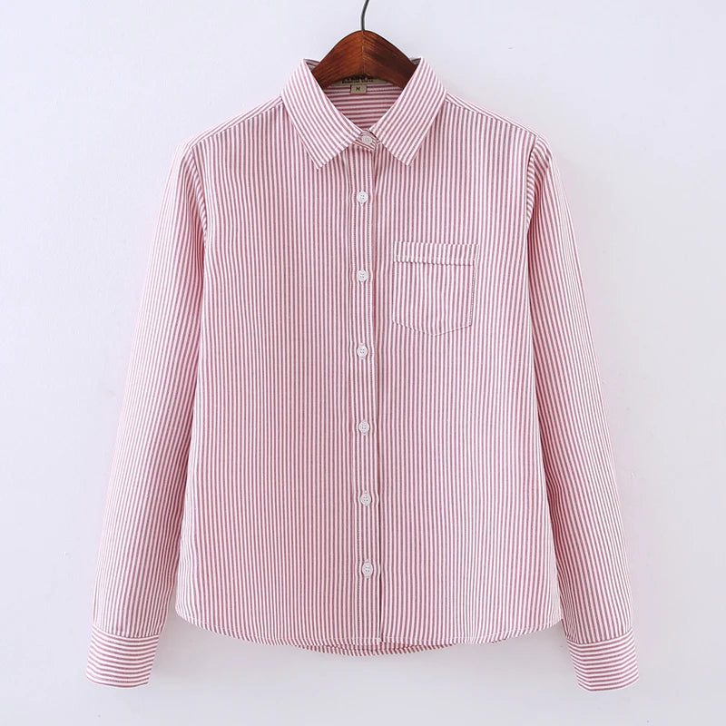 Trendy Striped Cotton Shirt for Women