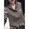 Trendy Striped Long Sleeve Hoodie for Women