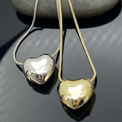 Waterproof Heart Pendant Necklace for Romantic Gifts