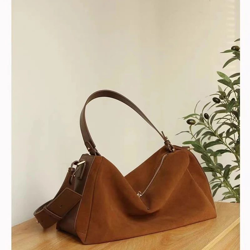 Elegant Suede One Shoulder Bag for Women