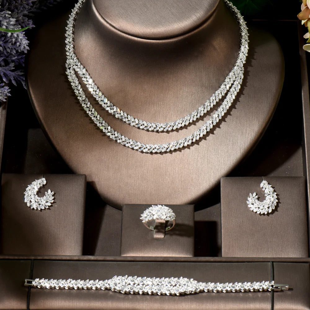 2023 Bridal Wedding Jewelry Set - 4 Pieces