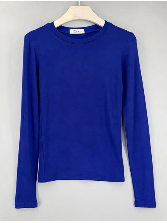 Trendy Long Sleeve Cotton T-Shirts for Women