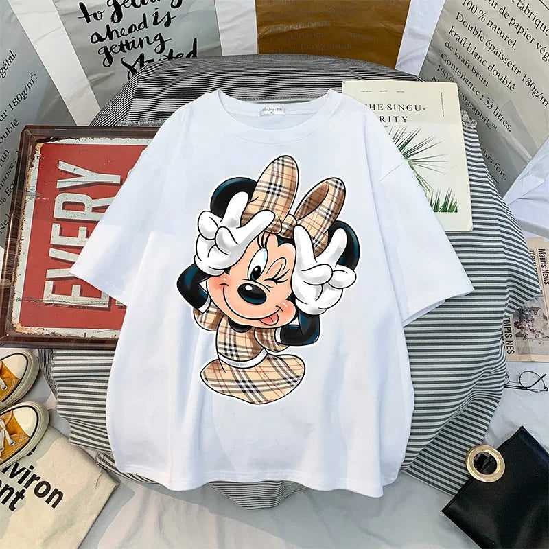 Vintage Oversized Mickey Minnie T-Shirt for Women