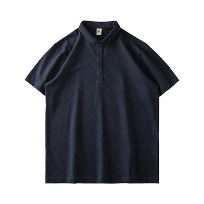 Heavyweight Cotton Short-Sleeve Polo Shirts for Men
