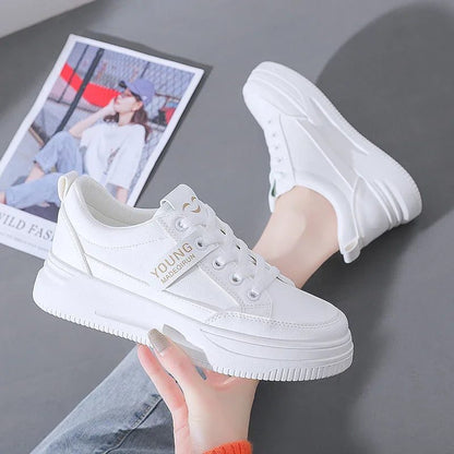 Women's Casual White Sports Shoes for Spring
