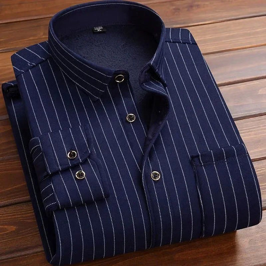 Men's Warm Flannel Plaid Dress Shirts