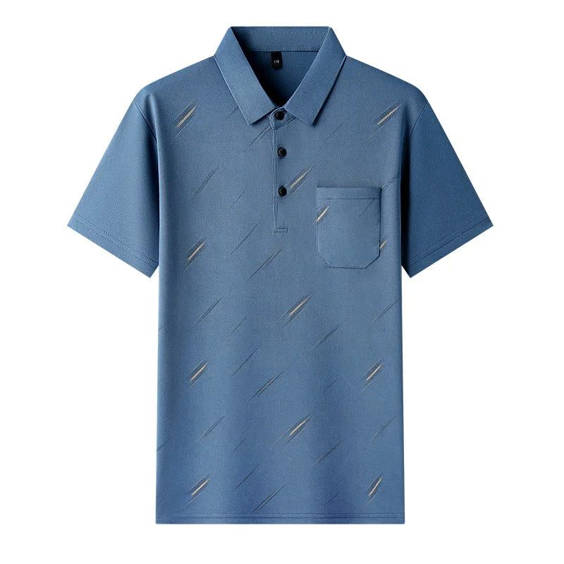 Men's Ice Silk Short-Sleeve Polo Shirt