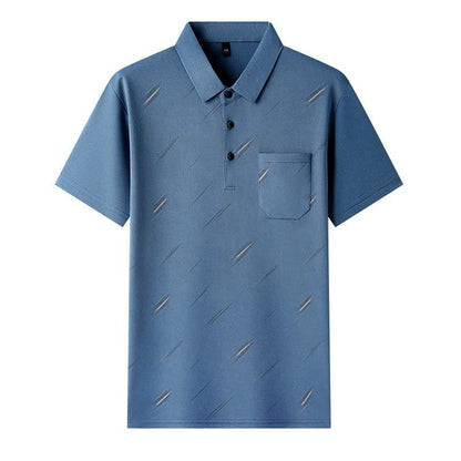 Men's Ice Silk Short-Sleeve Polo Shirt