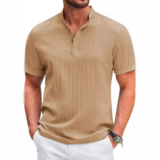 Men's Striped Linen Shirt for Summer