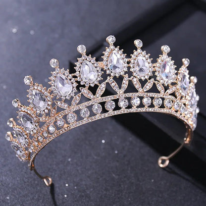 Luxury Crystal Tiara for Bridal Hair Jewelry
