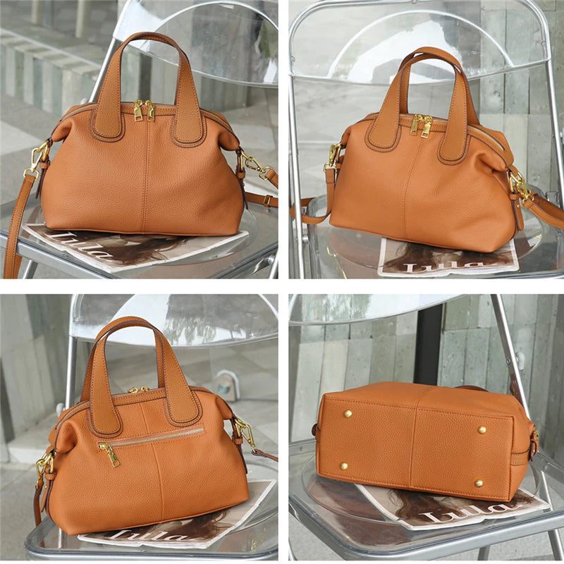 Genuine Leather Crossbody Handbags for Women 2024