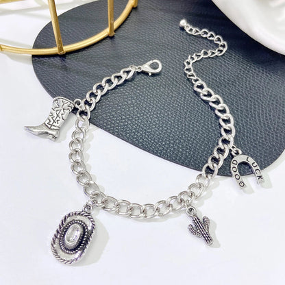 Western Cowboy Charm Bracelet for Men Women