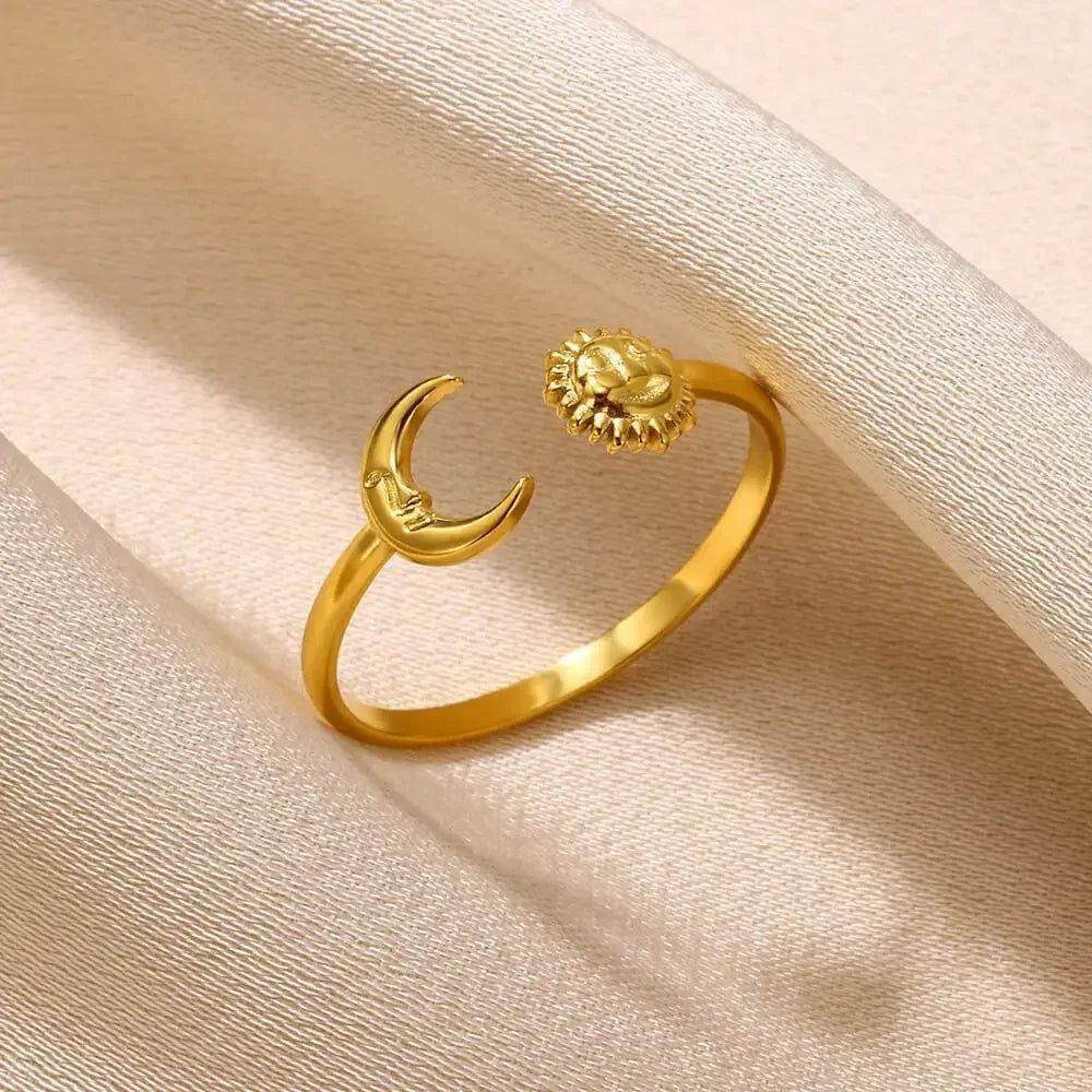 Waterproof Aesthetic Heart Gold Wedding Ring