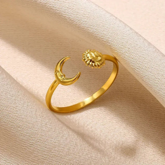 Waterproof Aesthetic Heart Gold Wedding Ring