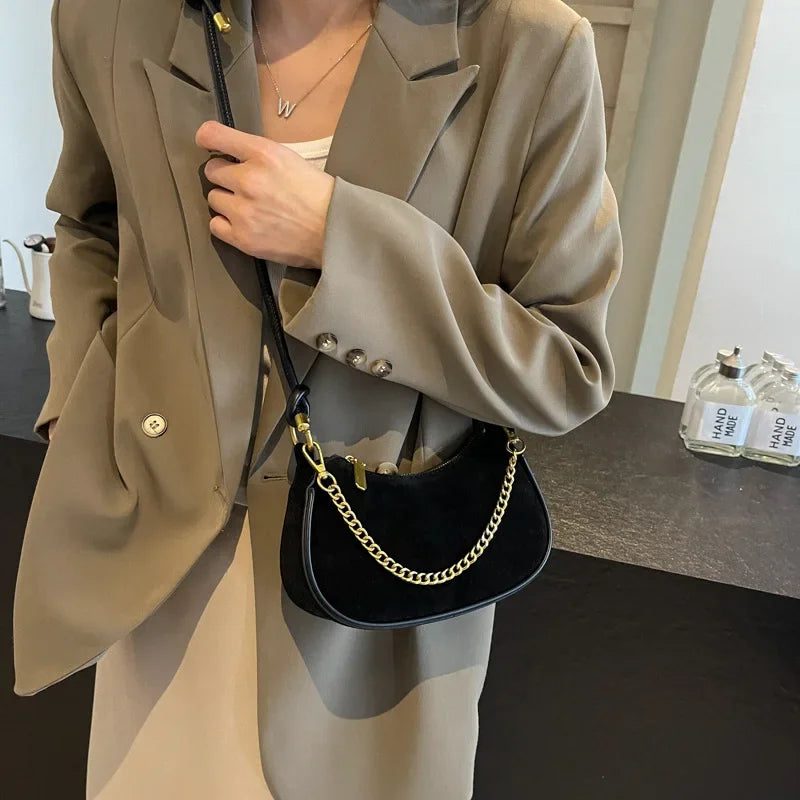 Trendy Suede Hobo Tote Bags for Women