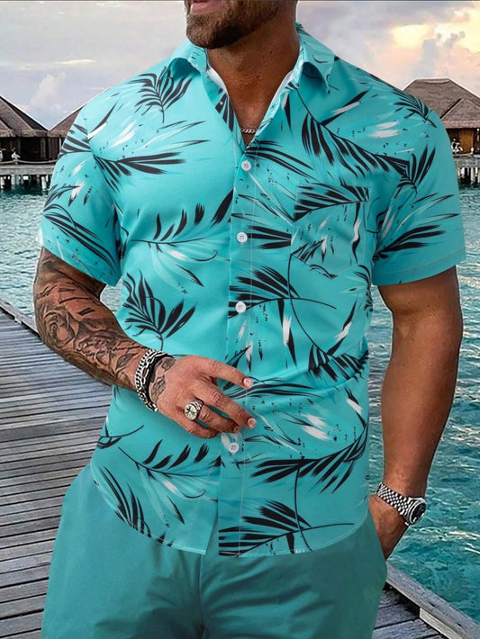 Stylish Hawaiian Palm Tree 3D Printed Shirt