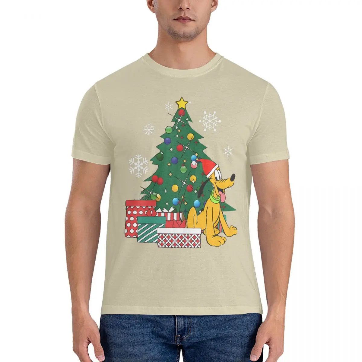 Casual Men's Christmas Tree T-Shirts 6XL