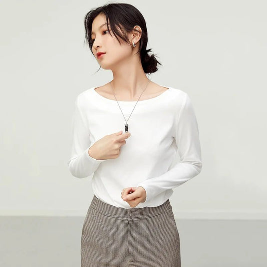 Trendy Long Sleeve Cotton T-Shirts for Women