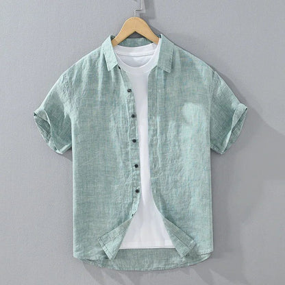 Men's Pure Linen Casual Short Sleeve Shirt